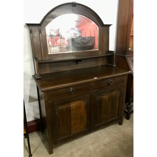 145 - An Art Nouveau mahogany mirrorback sideboard