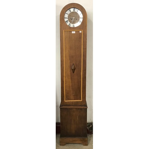 151 - An Art Deco oak and beech longcase clock