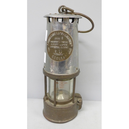 2002 - The Protector Lamp & Lighting Co. Eccles type 6 miner's safety lamp