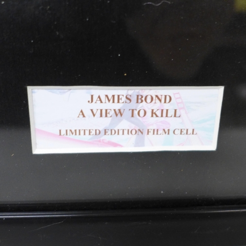 2011 - A James Bond A View to A Kill limited edition film cell and four Mick Millership framed records, Elv... 