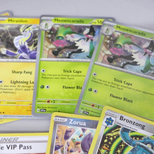 2039 - A collection of over 100 Pokemon cards including rare Black Star