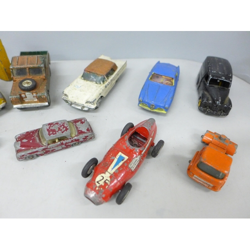 2049 - A collection of die-cast model vehicles including Dinky and Corgi, also mainly animal figures includ... 