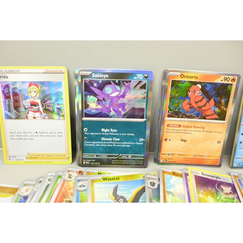 2053 - A collection of over 100 Pokemon cards including rare Black Star