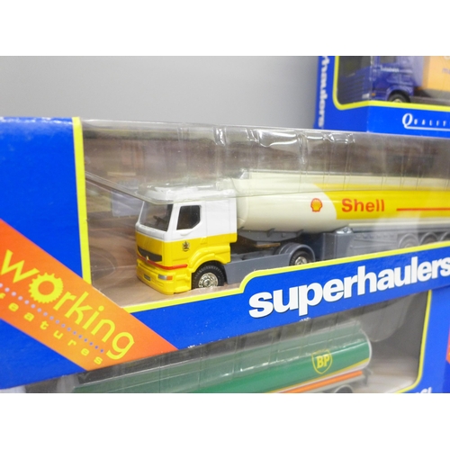 2086 - Five Corgi Super Haulers lorries, working features, all boxed