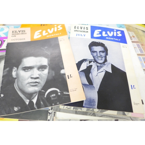 2090 - A collection of pop/rock music ephemera, Elvis Monthly, Billy Fury, Everly Brothers, etc., 1960s