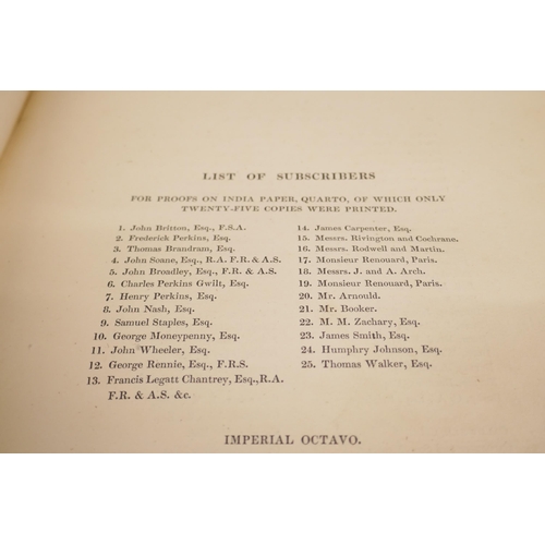 2109 - Two volumes, Chambers Civil Architecture Volumes 1 and 2, published by Priestley and Weale, 1825