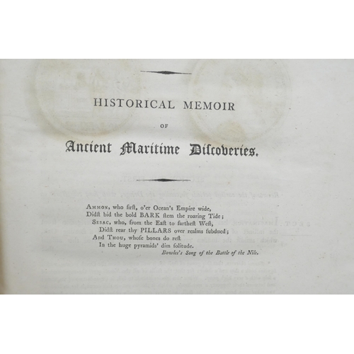 2110 - One volume, The Progress of Maritime Discovery, James Stanier Clarke, published by T Cadell and W Da... 