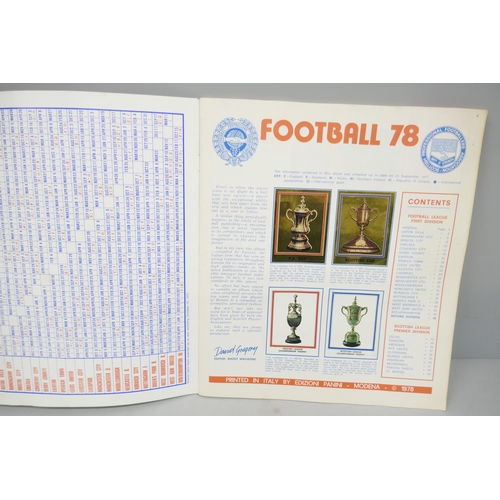 2174 - A Panini Football 78 sticker album, complete