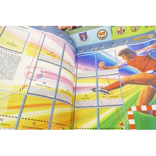 2177 - Panini Football sticker albums, 1981 to 1989, 1981 lacking 29 stickers, all the others empty or with... 