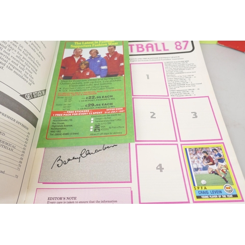 2177 - Panini Football sticker albums, 1981 to 1989, 1981 lacking 29 stickers, all the others empty or with... 