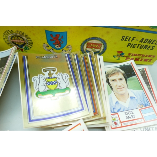 2180 - Approximately 260 Panini 81 Football stickers, many empty envelopes and used sticker backs and a ret... 