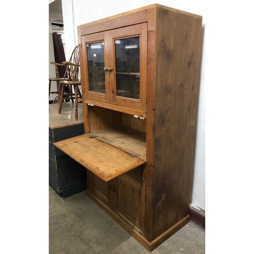 163 - A Victorian style pine estate cupboard