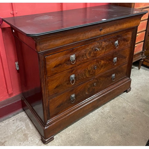 113 - A 19th Century French mahogany and marble topped commode