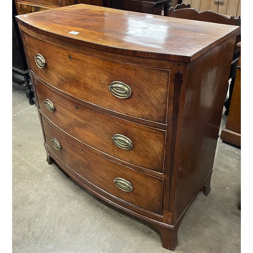 138 - A George III mahogany bowfront chest of drawers