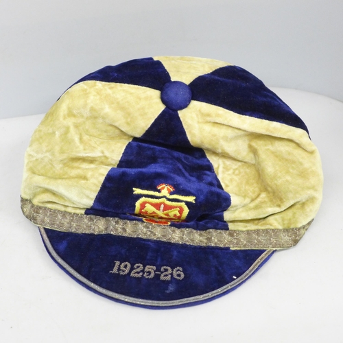 2025 - A university sports cap, 1925-26