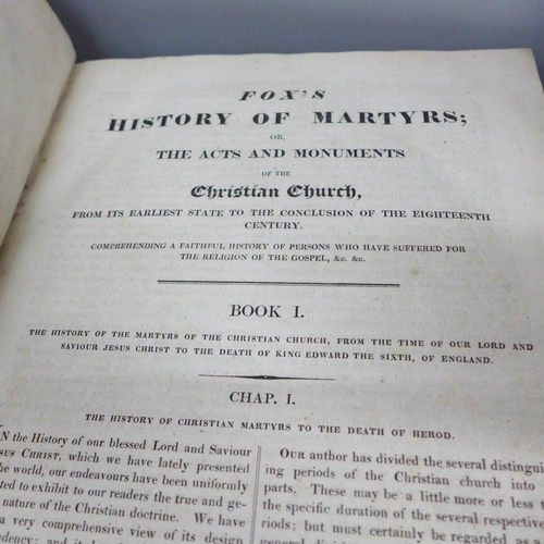 2060 - The Book of Martyrs, Rev. John Fox, 1811, and a Holy Bible