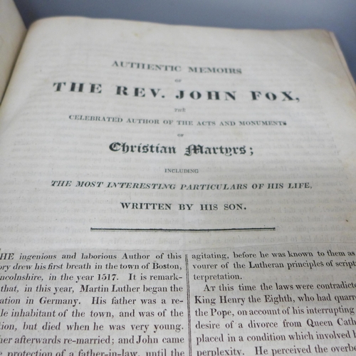 2060 - The Book of Martyrs, Rev. John Fox, 1811, and a Holy Bible