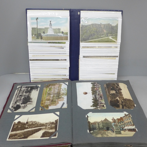 2077 - An album of 152 mainly early 20th postcards, many Shrewsbury, some Salisbury, and one other with app... 