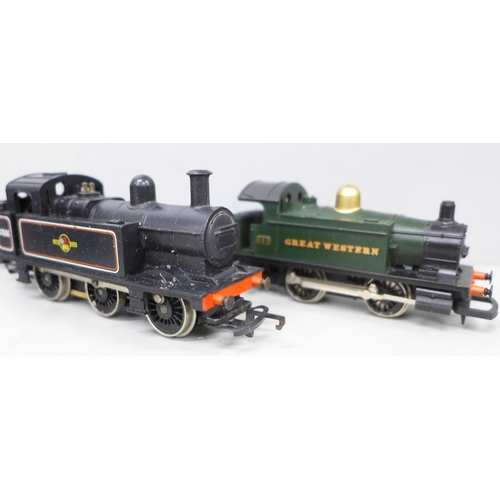 2080 - Six 00 gauge model locomotives, one tender and one plastic model