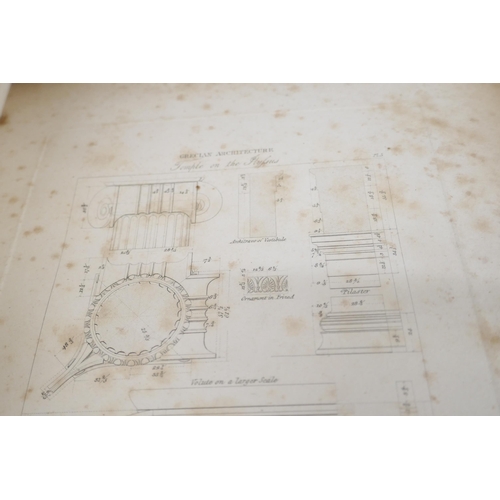 2109 - Two volumes, Chambers Civil Architecture Volumes 1 and 2, published by Priestley and Weale, 1825