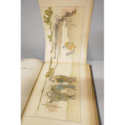 2111 - Artistic Japan, four volumes, S Bing, 1890, half cloth, pictorial paper sides