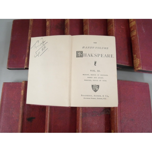 2152 - Thirteen volumes of William Shakespeare the 'Handy Volume' Edition published by Bradbury Agnew & Co.... 