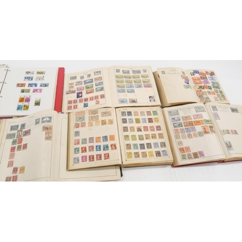 2160 - A collection of 19th century and later stamps to include two penny blacks, approximately 19 penny re... 