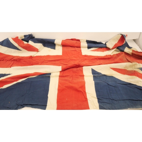 2164 - A Union Jack flag measuring approximately 110cm x 200cm, and a Scout album of comics