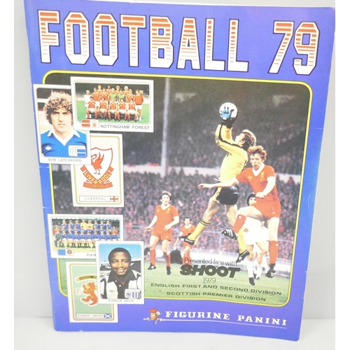 2176 - A Panini Football 79 sticker album, complete, clean album