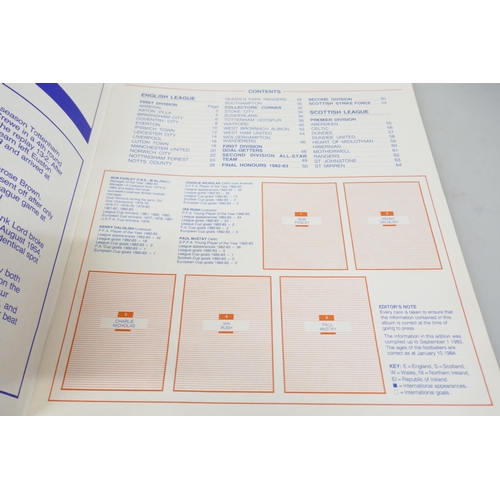 2177 - Panini Football sticker albums, 1981 to 1989, 1981 lacking 29 stickers, all the others empty or with... 