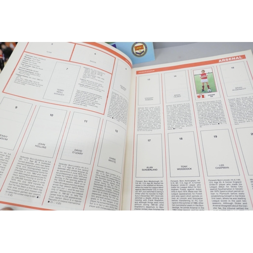 2177 - Panini Football sticker albums, 1981 to 1989, 1981 lacking 29 stickers, all the others empty or with... 