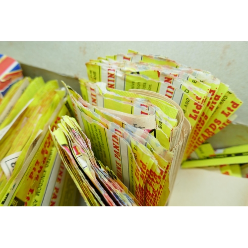 2180 - Approximately 260 Panini 81 Football stickers, many empty envelopes and used sticker backs and a ret... 