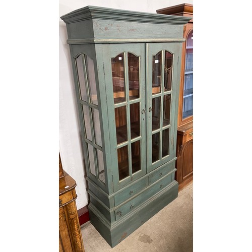 147 - A French style painted pitch pine bookcase