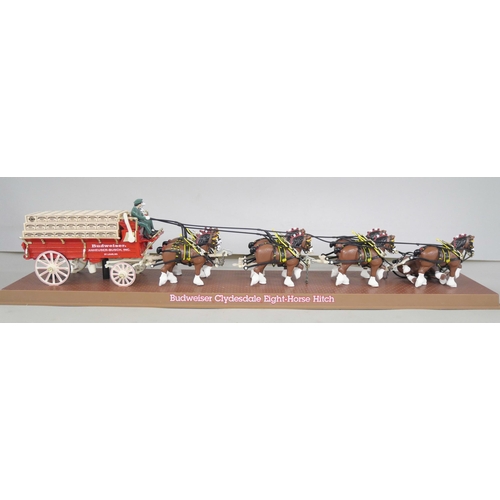 2223 - A boxed Budweiser Clydesdale Eight Horse hitch mechanical bank