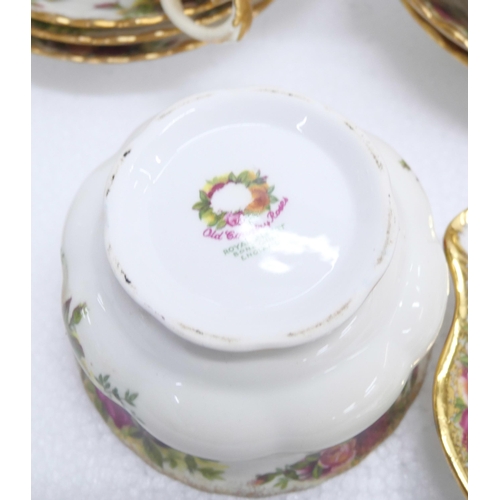 2248 - A collection of Royal Albert Old porcelain in Old Country Roses pattern including tea cups, coffee c... 