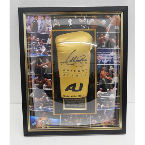 2265 - Boxing; Anthony Joshua limited edition display with signed boxing glove