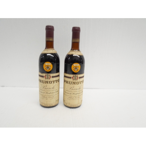 2277 - Two bottles of 1978 Prunotto Barolo red wine **PLEASE NOTE THIS LOT IS NOT ELIGIBLE FOR IN-HOUSE POS... 