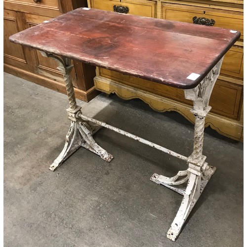 292 - A Victorian cast iron pub table