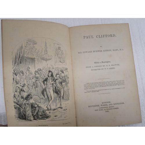 2292 - A collection of antiquarian and later books; Paul Clifford 1860, Byron's Poetical Works, Barnes's No... 