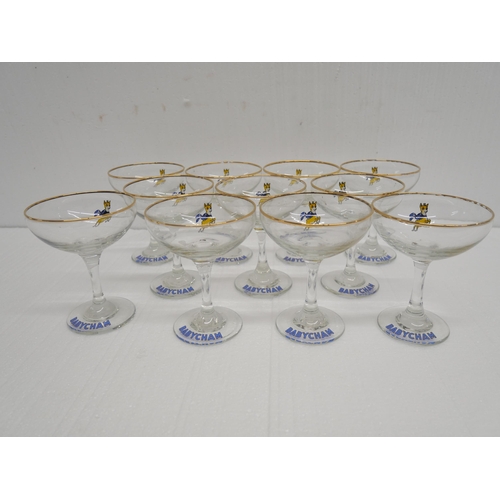 2300 - Eleven Babycham glasses