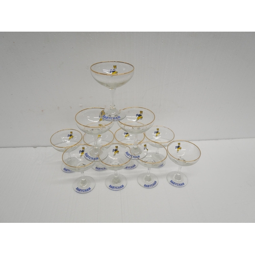 2300 - Eleven Babycham glasses