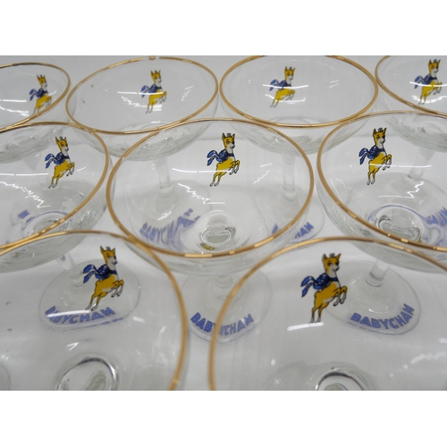 2300 - Eleven Babycham glasses