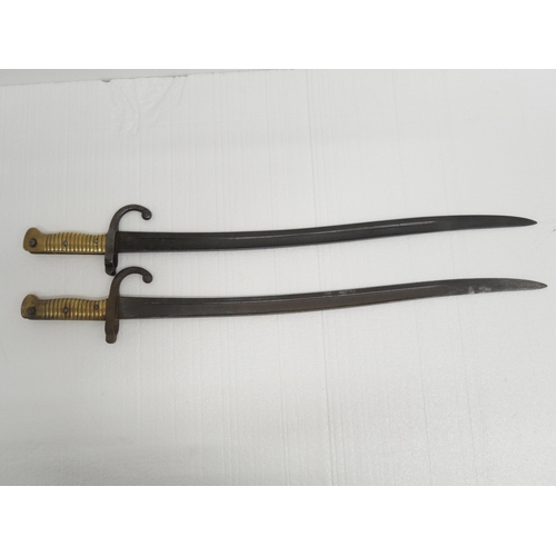 2307 - Two French Chassepot bayonets *THIS LOT IS NOT AVAILABLE FOR PACKING AND POSTING