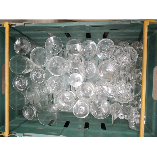 2312 - Four boxes of glassware to include boxed Bohemia crystal vase and Royal Doulton crystal vase, with w... 