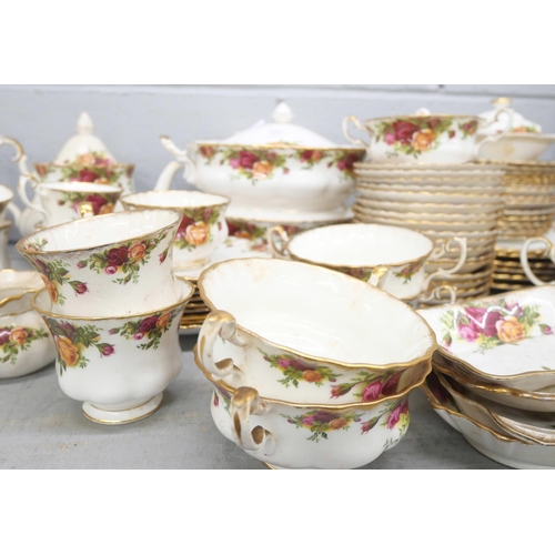 2326 - A large collection of Royal Albert Old Country Roses china including two tureens, two tea pots and a... 