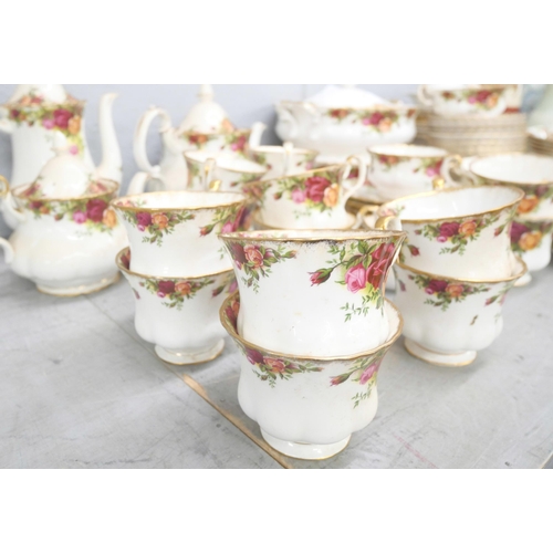 2326 - A large collection of Royal Albert Old Country Roses china including two tureens, two tea pots and a... 