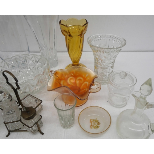 2340 - Three boxes of glass items including Italian lead cut crystal sherry glass set, vases, other glasses... 