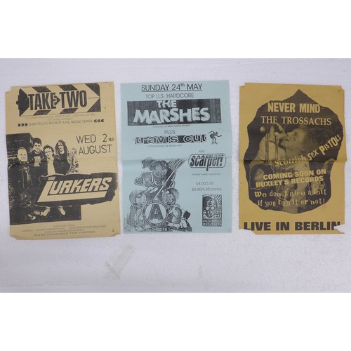 2254 - Punk posters including The Lurkers, The Trossacks Goodbye Patrol