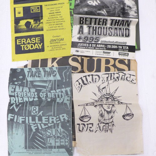 2256 - Punk posters original including UK subs, Friends of Betty, Snap Her