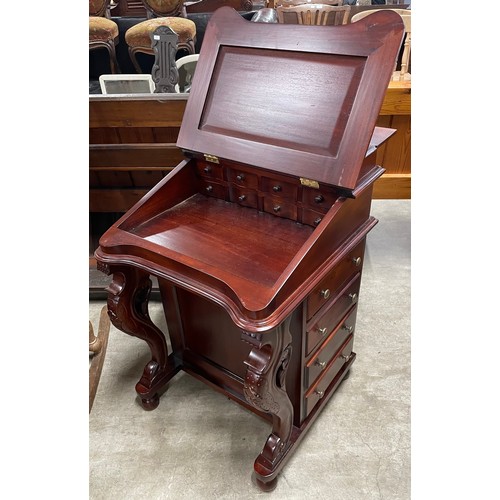 301 - A Victorian style mahogany Davenport